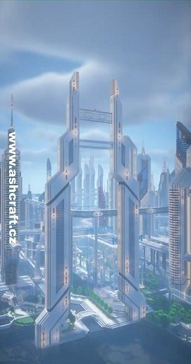 Huge Futuristic Towers in Minecraft! #minecraftbuild