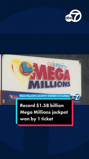 A single ticket sold in Florida is good for a $1.58 billion Mega Millions jackpot, ending a stretch of lottery futility that had stretched for nearly four months. A Publix grocery store in Neptune Beach sold the winning ticket, according to the Florida Lottery. #lottery #lotto #megamillions #jackpot #lotteryticket #lottoticket #winner #win #publix #florida #neptunebeach #news #fyp #foryoupage #abc7news