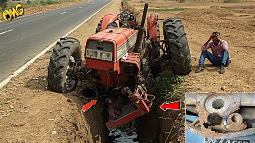 The FRONT AXLE of the TRACTOR Suddenly Broke while Driving on the ROAD. It was REPAIRED on the ROAD | Machine & Technology