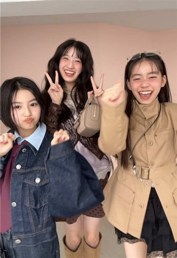 Seventeenの撮影はいつも楽しすぎる〜🥺🎶STモデルの末っ子チーム🤍 #佐々木満音 #川瀬翠子 #岡本望来 #Seventeenモデル #jc @佐々木 満音(みろん) @川瀬 翠子