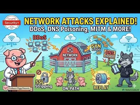 Network Attacks Explained: DDoS, DNS Poisoning & MITM | CompTIA Security+ SY0-701