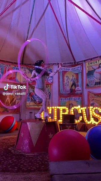 Twin Hoops Circus Dance in the Snow