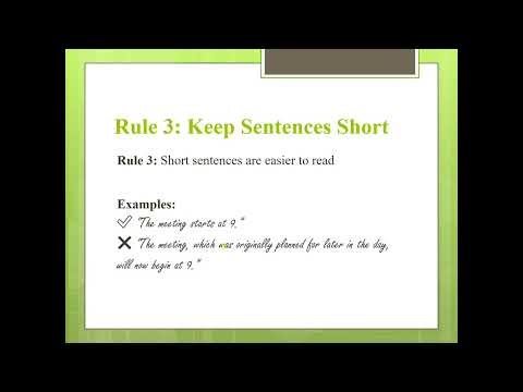 Lesson 4: How to Write Clear Sentences