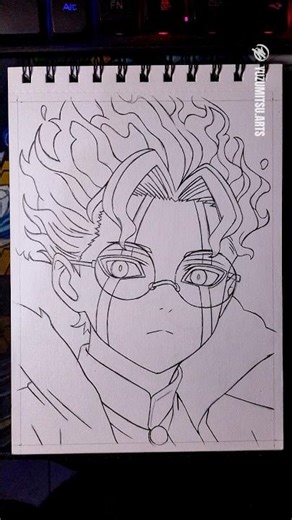 Drawing Okarun 🔥 from Dandadan ✨ #shorts #okarun #dandadan