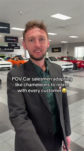 How car salesmen feel trying to build rapport with every new customer😂😭 #salesman #saleshumor #build
