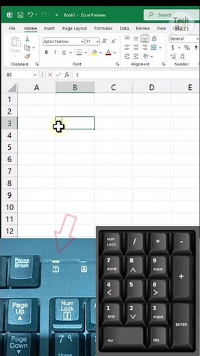 What is the use of Num Lock on the keyboard #keyboard #pctips #excel
