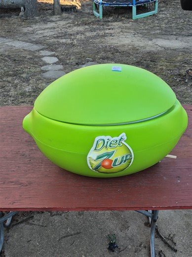 7up Lime cooler #vintage #7up #promo #cooler #display