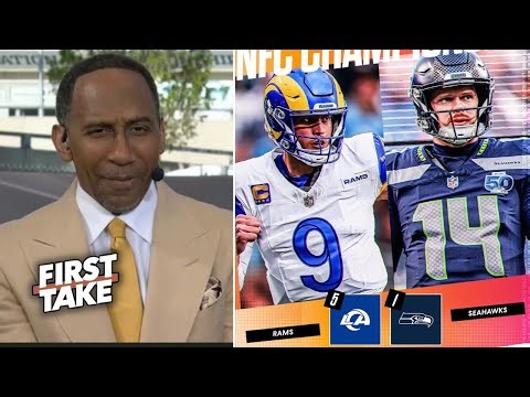 FIRST TAKE | Stephen A. Smith predicts to Seahawks vs Rams: Sam Darnold or Matthew Stafford will win