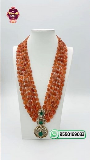 Jewellery of the Day | Moonstone Necklace with Big Silver Maharani Pendant | Royal Collection