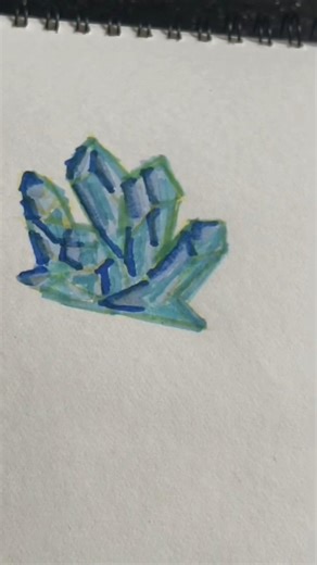 easy crystal drawing