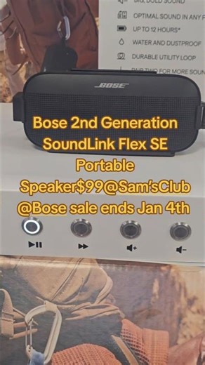 Bose bluetooth speaker on sale $99‪@samsclub‬ ‪@Bose‬ sale ends 1/4 #shorts #bose #sale