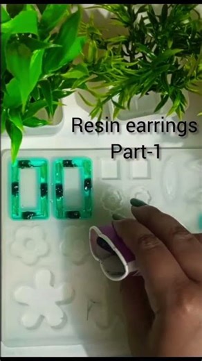Resin earings making process✨Part 1- stay tuned for the final results😍 #likeandsubscribe #support
