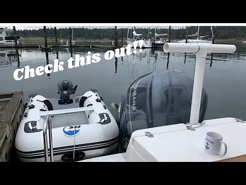 Check out our inflatable dinghy on our Ranger Tug R27OB "Channel Surfing"