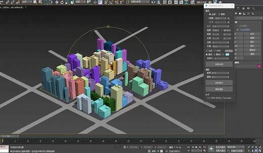 3DMAX城市体块插件CityBlocks，快速构建低多边形城市建筑和道路