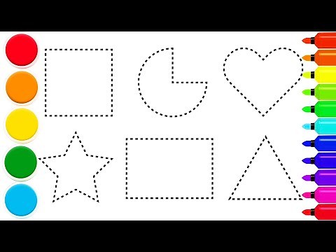 How to draw simple 2d geometric shapes | step by step