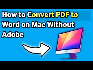 How to Convert PDF to Word on Mac Without Adobe – Free & Easy Method