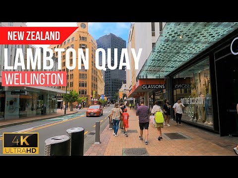 Lambton Quay - Wellington, New Zealand | 4K Walking Tour
