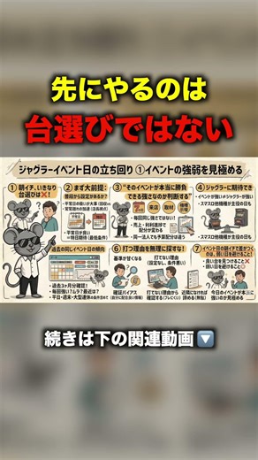 [Juggler] On event days, you don't start by choosing a machine.