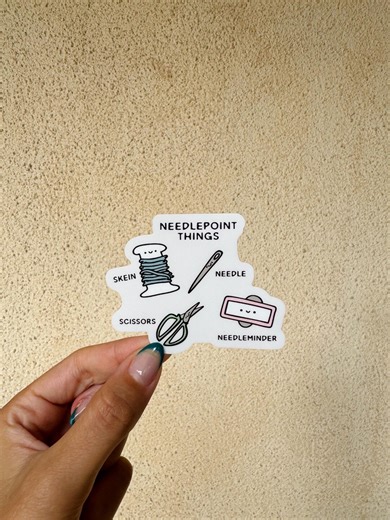 Needlepoint Supplies Stickers: Needle, Skein, Needleminder, Thread, Scissors, Gifts for Needlepointers - Etsy
