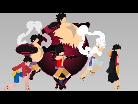 All Luffys skills in Stickman (Gear 2,3,4&5 Complete Skills)