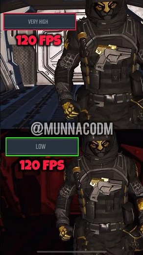 120FPS✅Low Graphics vs Very High Graphics in CODM BR🔥💯Codmobile Tips&Tricks #codmbr #shorts