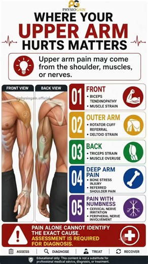 💥 WHERE YOUR UPPER ARM PAIN HURTS CAN PROVIDE IMPORTANT CLUES... BUT IT DOESN'T ALWAYS IDENTIFY THE