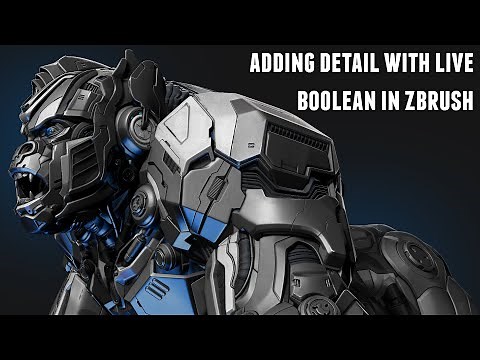 Adding Detail with Live Boolean in Zbrush