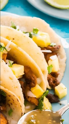 Tacos porc-ananas ⭐ #Tacos #porc-ananas