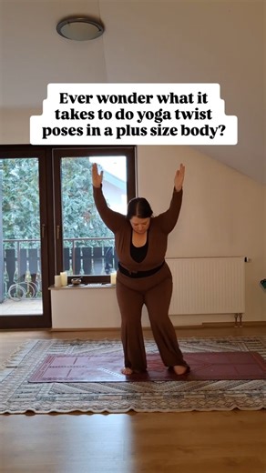 Twisted plus size yoga: Chair twist has darkened my doorstep for the last time.