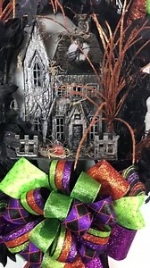 Halloween Haunted House wreath | Wreaths by Silvia