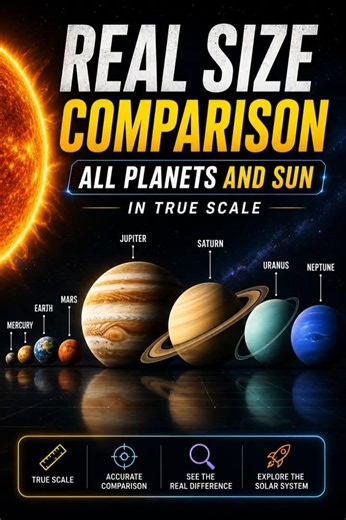 How Small Are The Planets Compared To The Sun? ☀️😱 #planet #space