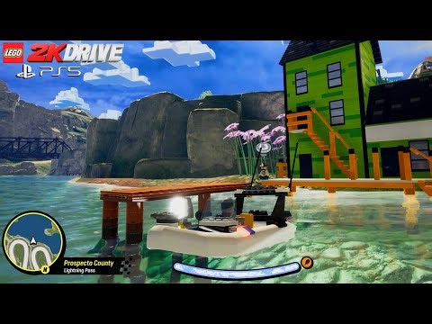 Lego 2K Drive - Wave Police Chaser "Water" Modify & Free Roam - Prospecto Valley [4KPS5]