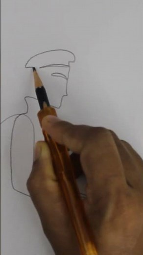 How to Draw a Chef in One Continuous Line: Easy Tutorial" #drawing
