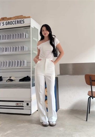 New Restock of Basic White and Black High Waist Pants
