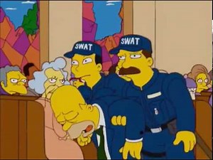 THE SIMPSONS: HOMER GETS ARRESTED IN A CHURCH