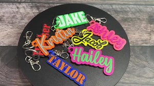 Custom 3D Printed Keychain - Custom Key Chain - Name Keychain - Custom Key Ring - 3D Printed Name - Custom Name Keychain - Backpack Tag - Etsy