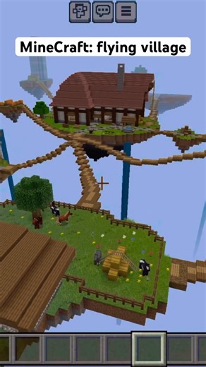 MineCraft : flying village #minecraft
