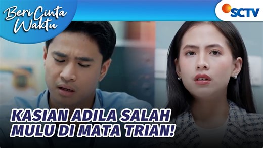 Beri Cinta Waktu Episode 154, tayang 13 Februari 2026. Malem malem Trian datang kerumah Adila, Trian bilang dia kangen sama Adila, Adila agak kuatir ketauan sama orang, mereka pun pelukan. Namun tiba tiba Lusi membuka pintu rumah dan kaget melihat Adila sedang bersama Trian! Saksikan sinetron SCTV Beri Cinta Waktu setiap hari pukul 20.00 WIB bersama Adhisty Zara, YRayna Abraham dan Rayn Wijaya. | SCTV