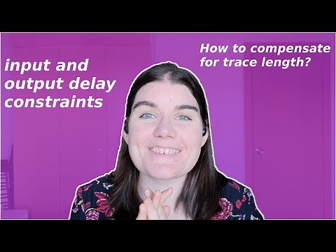 Creating input and output delay constraints