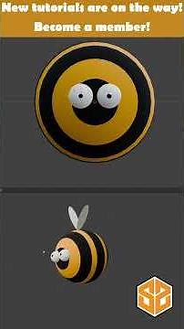 Making a Cartoon Bee in Blender 3D #minitutorial