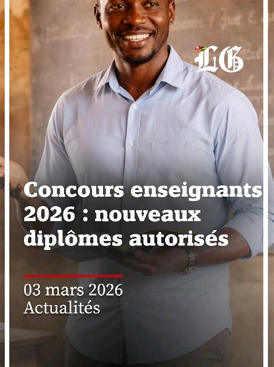 Le gouvernement élargit les diplômes autorisés pour le concours national des enseignants 2026. 3 851 postes à pourvoir. Dépôt des dossiers jusqu’au 6 mars dans les DRE. #Togo #ConcoursEnseignants #EducationTogo