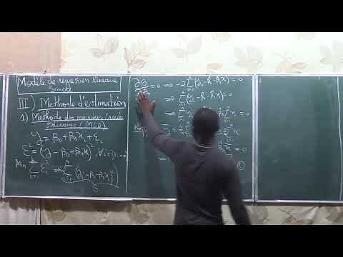 ÉCONOMÉTRIE: régression linéaire simple(3);estimation des paramètres du modèle