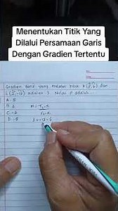 Pembahasan Soal Persamaan Garis Lurus Matematika kls 8 (Pt.5) #maths #kelas #edukasi #sekolah