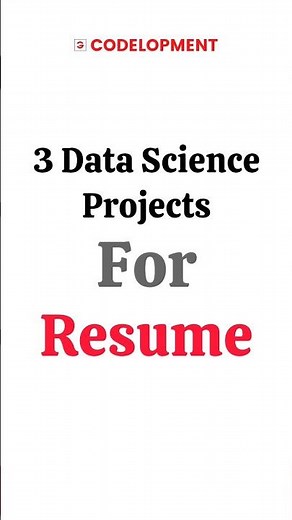 3 Data Science Projects For Resume | #cseprojects #datascience #datascienceprojects #projects