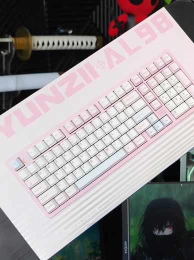 Teclado Rosa Inalámbrico Yunzzi AL98 para Gamers