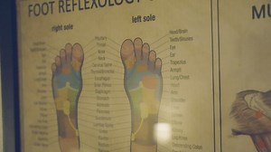 Investigating the functions of the human foot by analyzing a diagram Premium Stock Video Footage