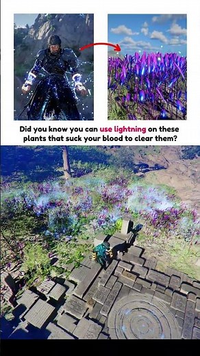 You can use lightning to clear these plants
