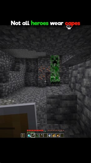 Minecraft Not all heroes wear capes...💀#minecraft #minecraftshorts