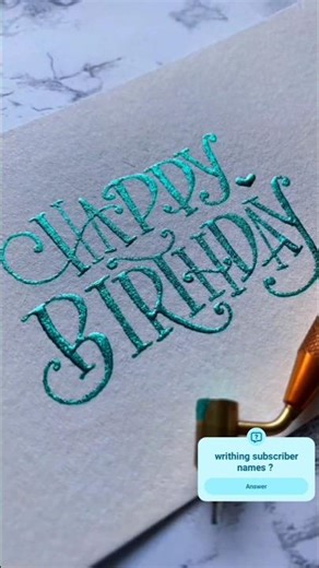 Happy Birthday in Calligraphy | #shorts #songs #shortsfeeds #writing