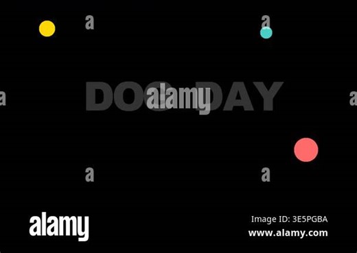 A colorful animation with dog day text Stock Video Footage - Alamy